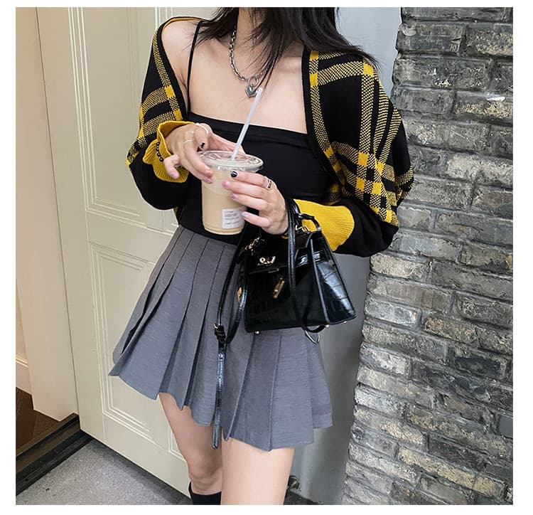 인터넷 유명인 체크무늬 보온 작은 숄 가을 겨울철 외부 가져 가라. 망토 스카프 여성 사무실 에어컨 객실 가져 가라. 어깨 작은 어깨 상세 이미지 13