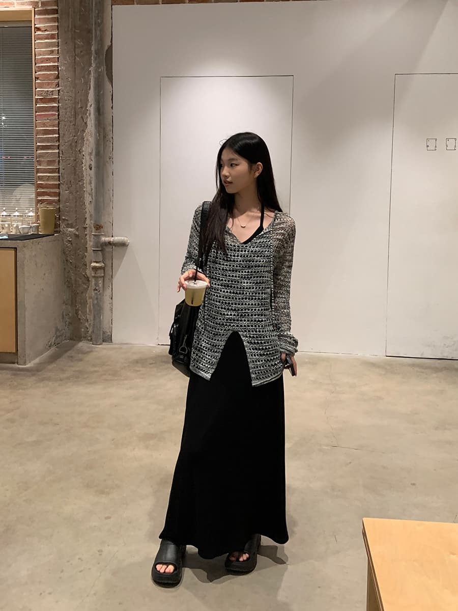 레드 맨 파빌리온 자외선 차단 블라우스 여성 여름 외부 가져 가라. 루즈핏 품격 홀로우 아웃 니트 맨위 디자인 센스 작은 대중 에어컨 셔츠 이미지 2