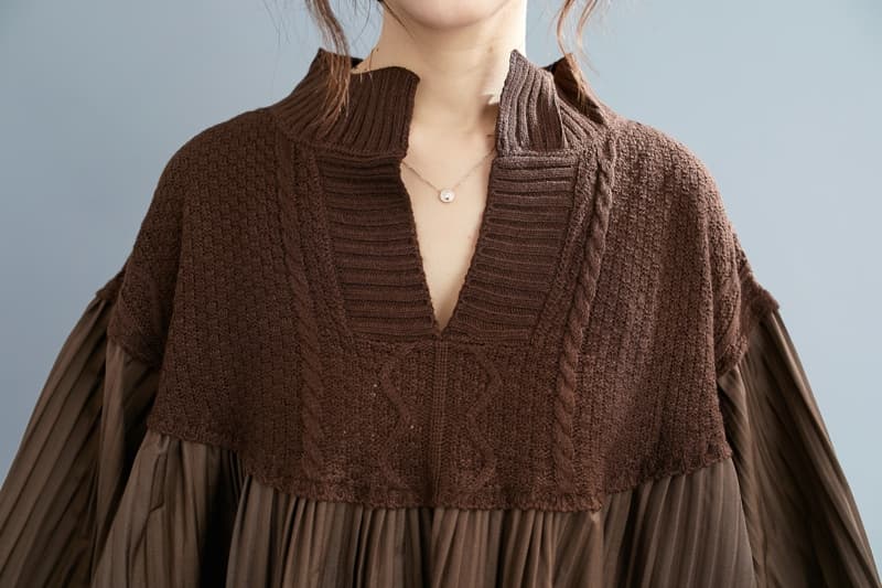 실사 빅 사이즈 니트 패치워크 인치 셔츠 루즈핏 슬림해 보이는 맨위 상세 이미지 8
