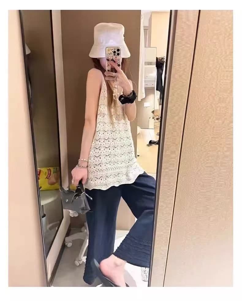 지금 신제품 여름 임산부 바지 목이버섯 레이스 아마 캐주얼 바지 루즈핏 슬림해 보이는 면 린넨 9 포인트 와이드 레그 팬츠 임산부 상세 이미지 13