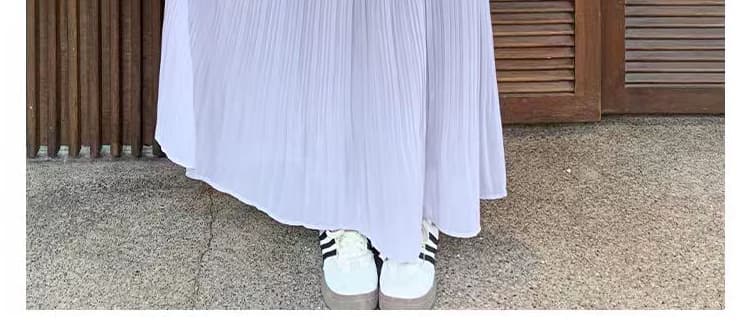 신제품 지금 2026 여름 임산부 반신 스커트 슬림해 보이는 빅 플레어 스커트 백 주름 한 마디 우산 치마 케이크 드레스 상세 이미지 38