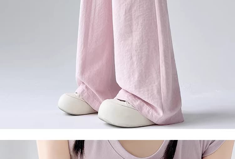 여름 임산부 바지 얼음 차가운 캐주얼 와이드 레그 팬츠 느긋한 우유 푸 야마모토 바지 긴 바지 임산부 외출용 와이드 레그 팬츠 상세 이미지 33