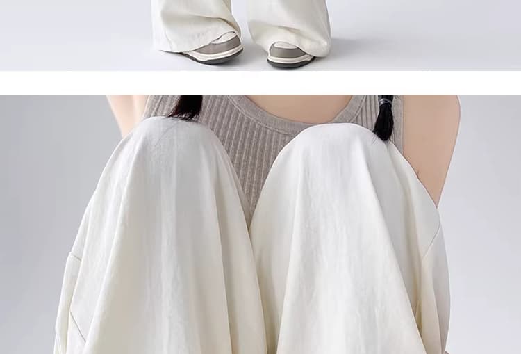 여름 임산부 바지 얼음 차가운 캐주얼 와이드 레그 팬츠 느긋한 우유 푸 야마모토 바지 긴 바지 임산부 외출용 와이드 레그 팬츠 상세 이미지 43