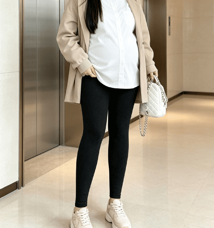 가을 겨울철 빅 사이즈 임산부 레깅스 외출용 떨어지지 않음 파일 지방 mm 복부 지지 아니요 르 배 풋 커버 9 포인트 팬티스타킹 상세 이미지 28