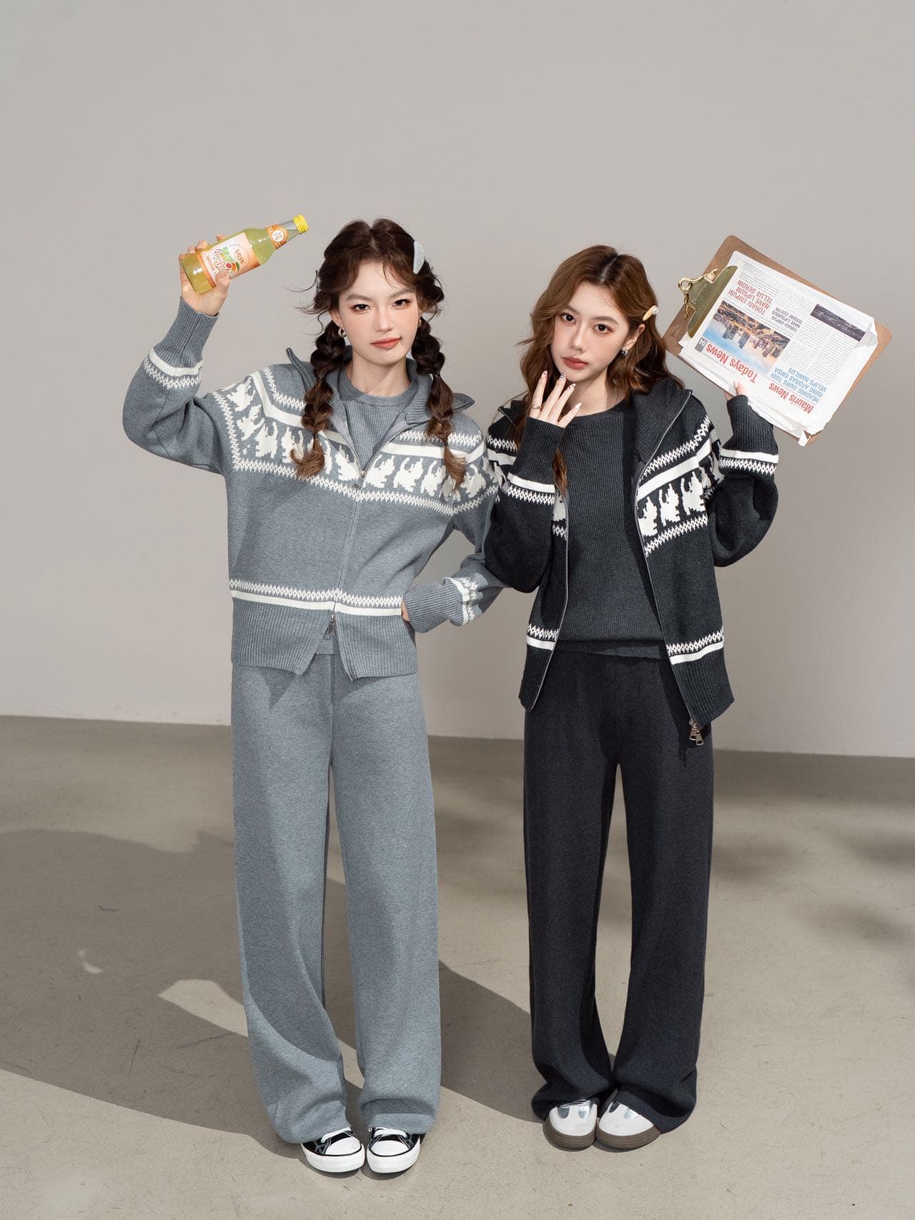 실사 한 부서 검정색 자카드 니트 맨위 바지 가을 새로운 폭발 chic 품격 긴팔 오픈 가디건 상세 이미지 5