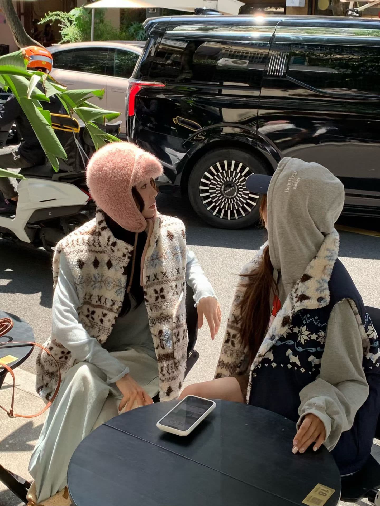 실사 아메리칸 레트로 공정한 섬 양면 착용 베스트 남녀 배색 두꺼운 보온 개 눈 무늬 재킷 겨울 상세 이미지 8