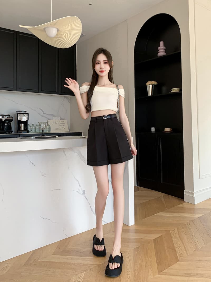 반바지 여성 2026 여름 새로운 캐주얼 바지 오부 바지 루즈핏 한 마디 캐주얼 반바지 하이웨이스트 와이드 레그 팬츠 트렌디 상세 이미지 27
