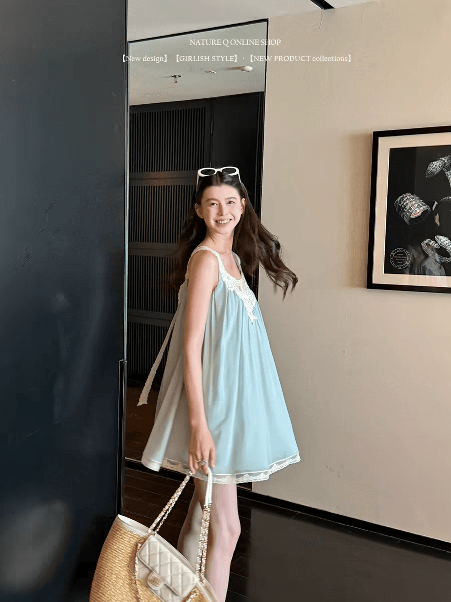 양 작은 볼륨 7 7 20 00 켜기 새로운 프랑스식 그는 벤 레이스 조각 드레스 이미지 4