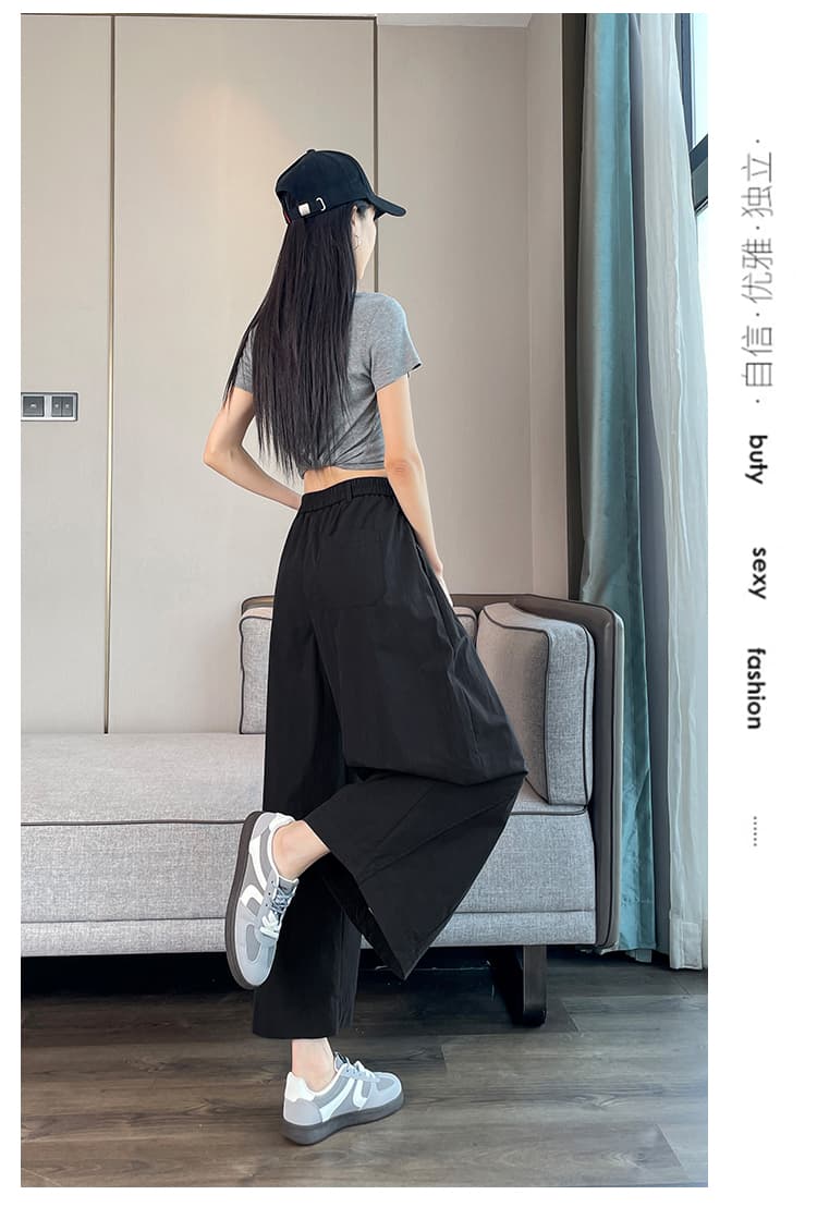 실사 모통이 칼 와이드 레깅스 바지 여름 얇은 스타일 도루 센스 풍선 섹션 루즈핏 캐주얼 작은 키 낫 8 점 바지 상세 이미지 62
