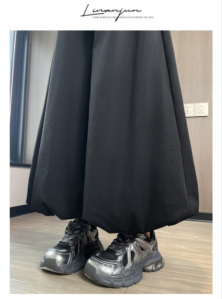 실사 꽃밭 바지 여성 가을 새로운 하이웨이스트 루즈핏 슬림해 보이는 도루 센스 배기 바지 와이드 레그 팬츠 상세 이미지 52