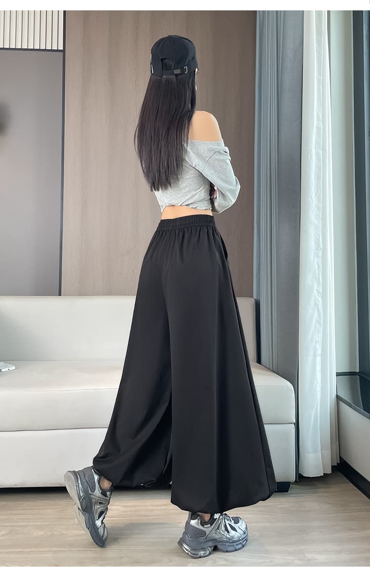 실사 꽃밭 바지 여성 가을 새로운 하이웨이스트 루즈핏 슬림해 보이는 도루 센스 배기 바지 와이드 레그 팬츠 상세 이미지 56