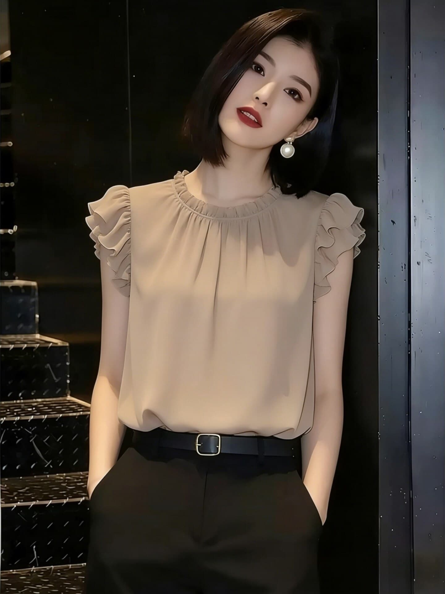 세련된 다용도 출퇴근 미니멀리즘 편안함 개성 디자인 유럽 상품 2026 여름 새로운 맨위 여성 상세 이미지 2