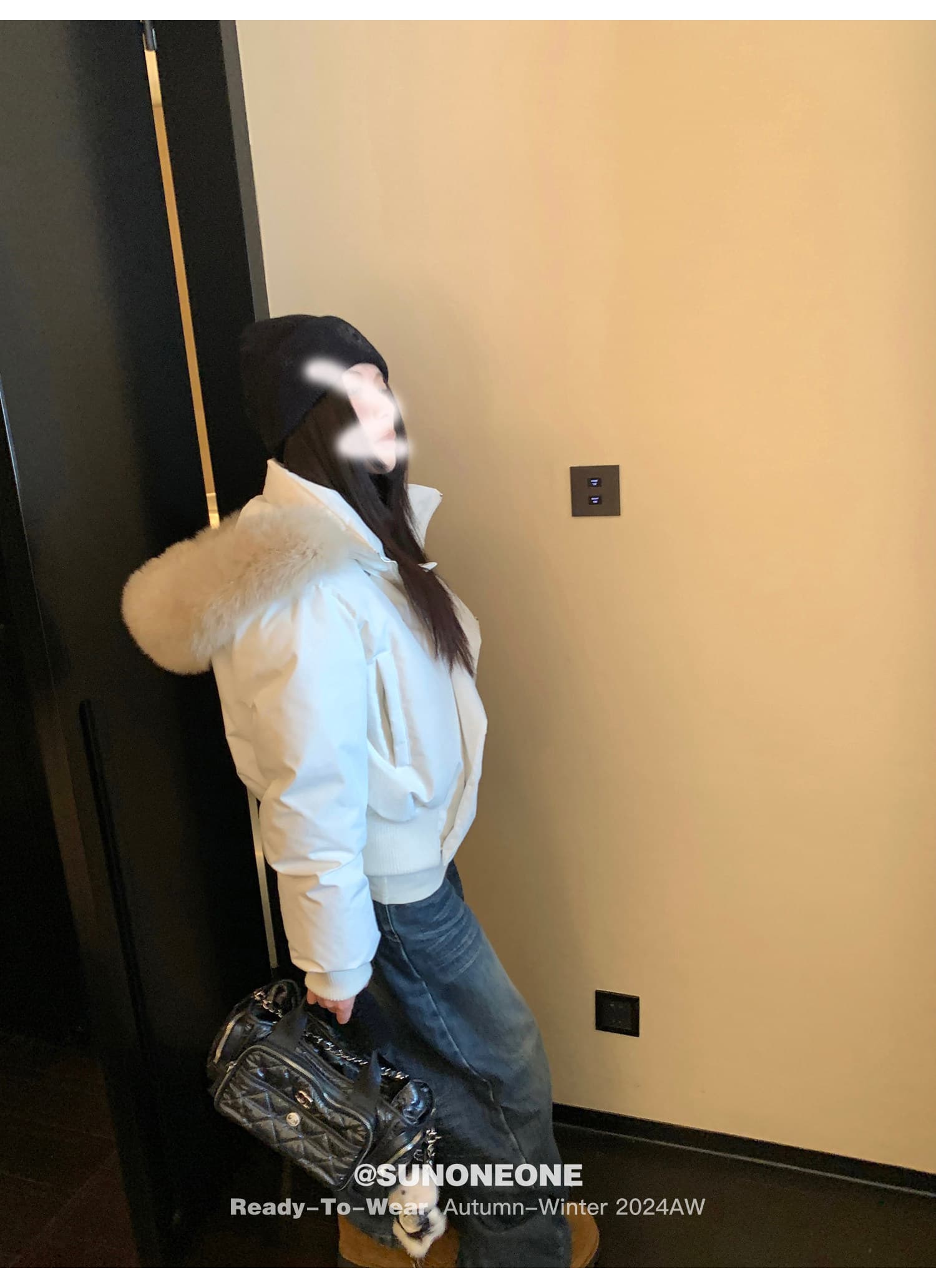 블루스 순간 여우 모피 칼라 쇼트 스타일 자이언트 잘 생긴 다운 재킷 여성 머저리 작은 키 재킷 새로운 코튼 자켓 상세 이미지 24