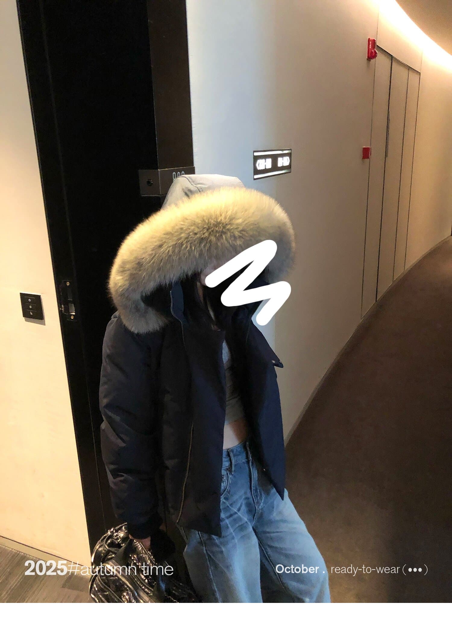 블루스 순간 여우 모피 칼라 쇼트 스타일 자이언트 잘 생긴 다운 재킷 여성 머저리 작은 키 재킷 새로운 코튼 자켓 상세 이미지 30