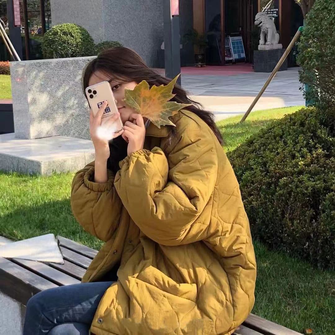 실사 도파민 색상 링 그리드 면 의류 여성 새로운 레트로 재킷 패딩 재킷 루즈핏 인사이드 바닥 양털 한국 스타일 이미지 6
