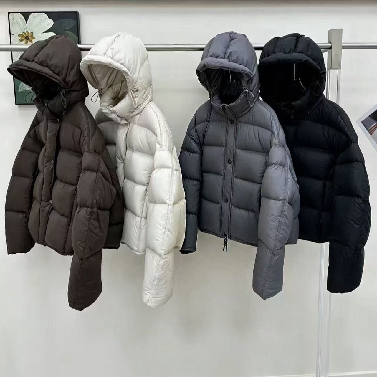 슈퍼 부드러운 버블 푸 구름 다운 재킷 여성 짧은 한국 스타일 작은 키 슬림해 보이는 거북이 패딩 재킷 두꺼운 면 의류 재킷 이미지 6