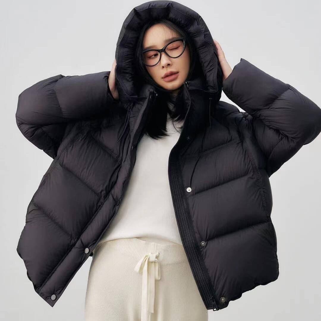 슈퍼 부드러운 버블 푸 구름 다운 재킷 여성 짧은 한국 스타일 작은 키 슬림해 보이는 거북이 패딩 재킷 두꺼운 면 의류 재킷 이미지 3
