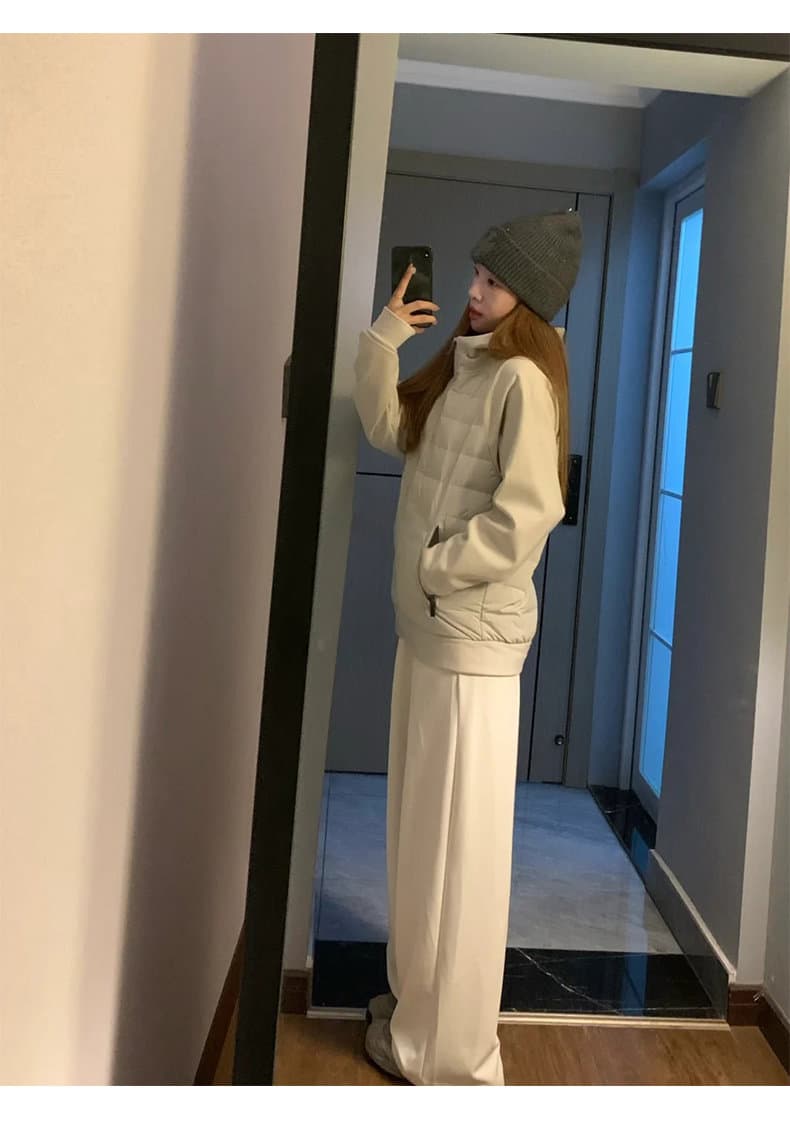 갈비 살 다운 재킷 얇고 가벼운 내피 여자 얇은 스타일 목화 진딧물 면 의류 겨울 패치워크 이른 봄 재킷 2026 새로운 두꺼움 상세 이미지 12