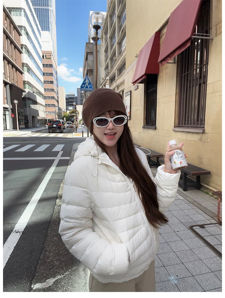 yoyozizhi 신제품 달콤한 ~ 중 갈비 살 가벼움 종류 후드 겨울 패션 쇼트 스타일 작은 키 아래 면화 의류 여성 상세 이미지 39