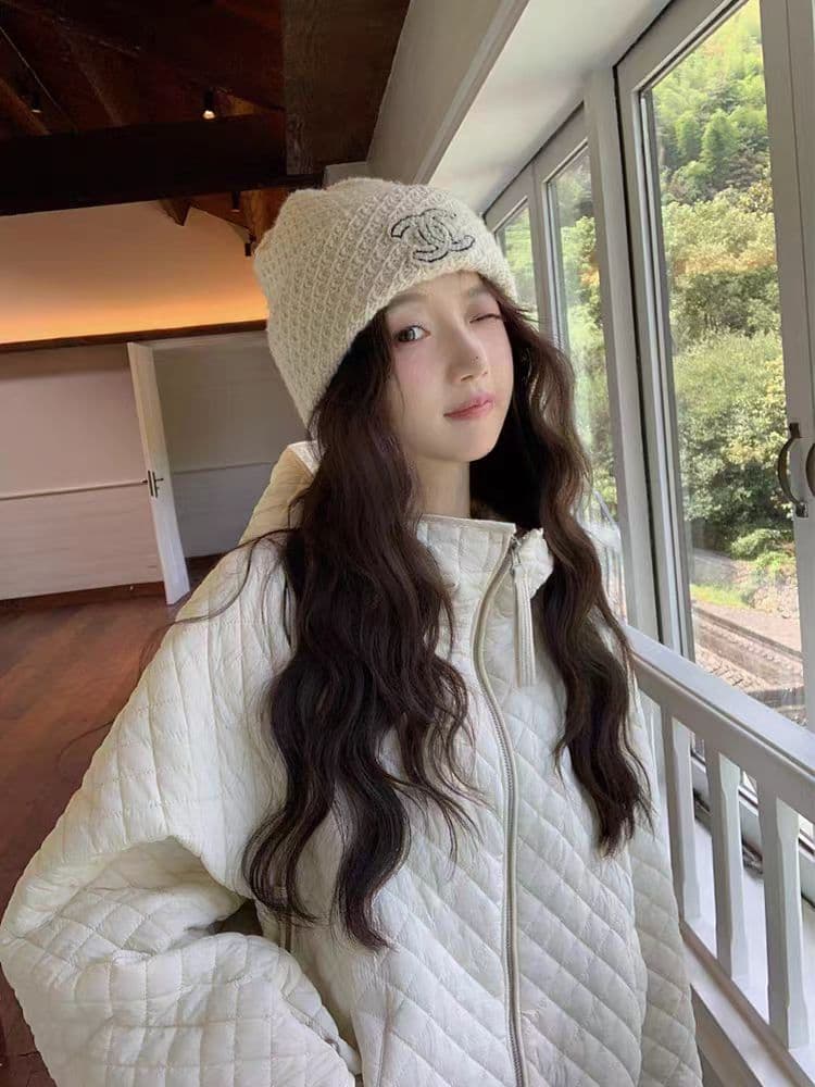 장 베이 베이 얇고 가벼운 버블 푸 링 그리드 후드 면 의류 루즈핏 슬림해 보이는 보온 한 부서 ins 바람 학생 면 옷 재킷 상세 이미지 21