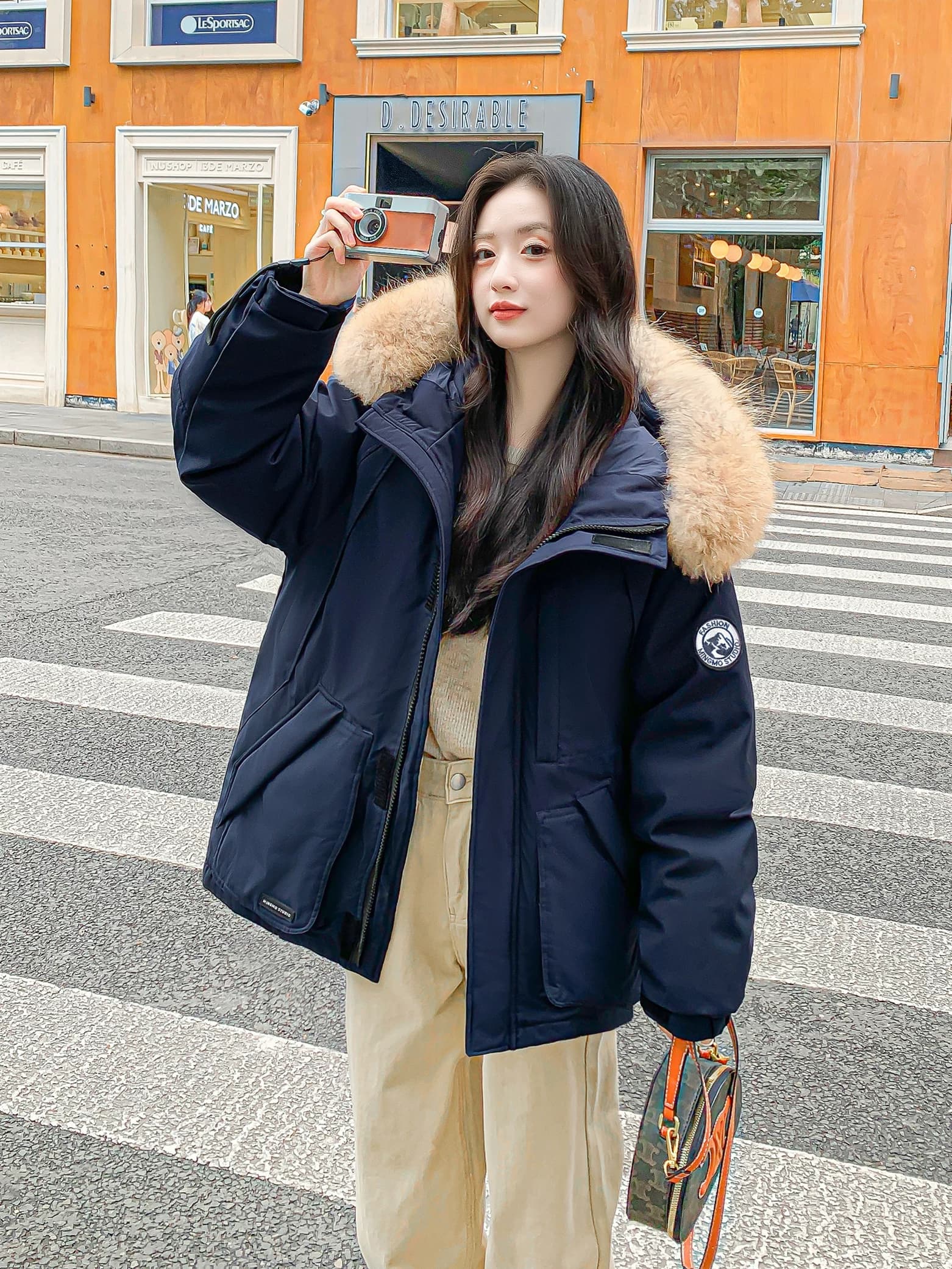 mm 명 모 여성 의류 다운 재킷 여성 짧은 겨울 2026 새로운 작은 키 두꺼운 Parker 워크웨어 두꺼운 면 옷 상세 이미지 2