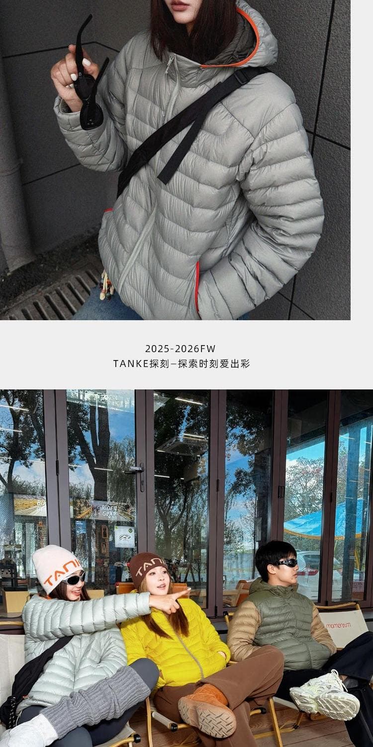 탐험 새겨 져 있음 tanke 가을 겨울 커플 갈비 살 다운 재킷 방풍 보온 후드 남녀 패션 면 옷 재킷 상세 이미지 4