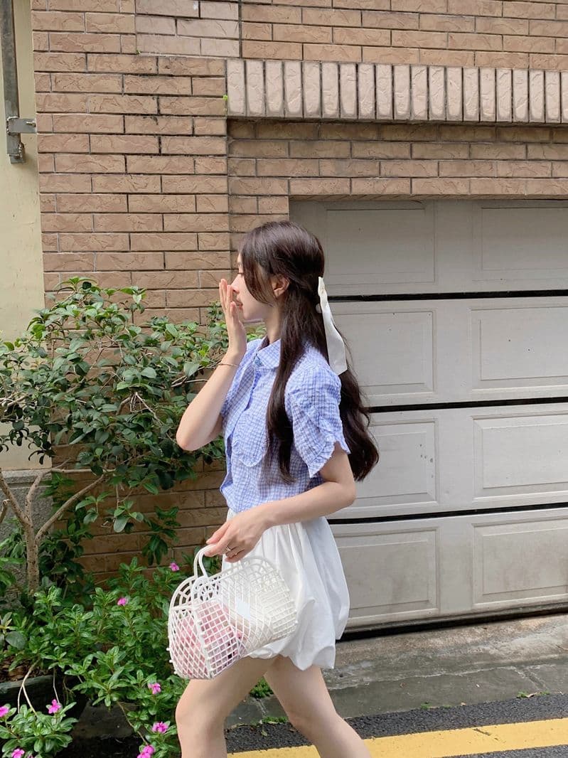 달콤함 연령 감소 프랑스식 Chic 프릴 Feifei 소매 셔츠 여성 2026 여름 새로운 디자인 센스 작은 대중 맨위 상세 이미지 5