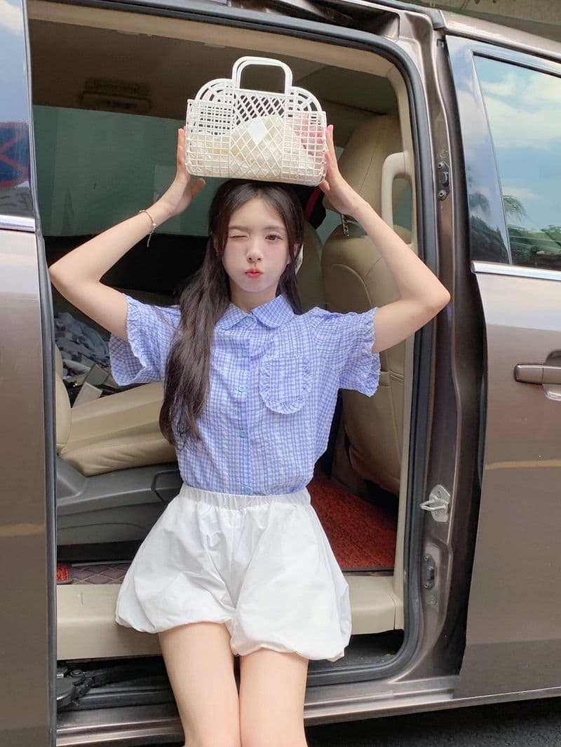 달콤함 연령 감소 프랑스식 Chic 프릴 Feifei 소매 셔츠 여성 2026 여름 새로운 디자인 센스 작은 대중 맨위 상세 이미지 9