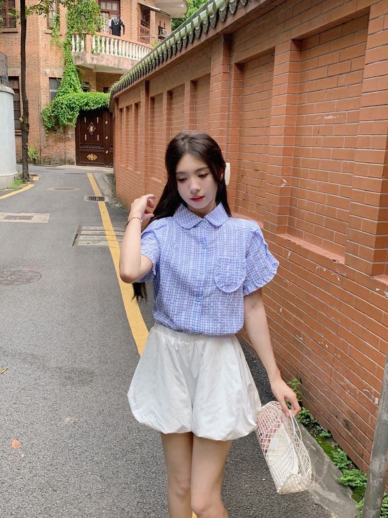 달콤함 연령 감소 프랑스식 Chic 프릴 Feifei 소매 셔츠 여성 2026 여름 새로운 디자인 센스 작은 대중 맨위 상세 이미지 11