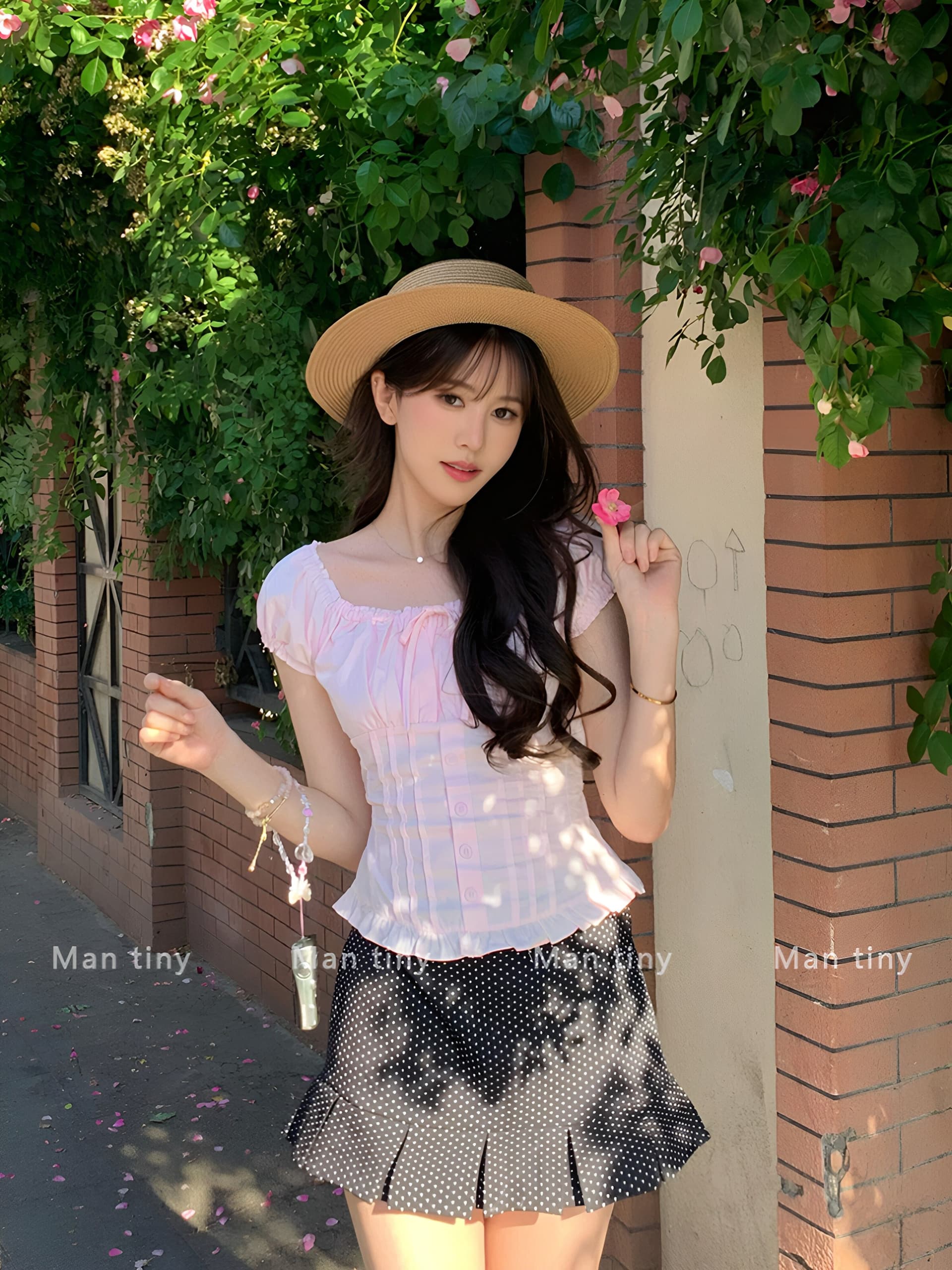 주간 실크 원단 참나무 늑골 조정 홀로우 아웃 광장 칼라 오프숄더 거품 소매 여성 소녀 센스 나비 매듭 레이스 셔츠