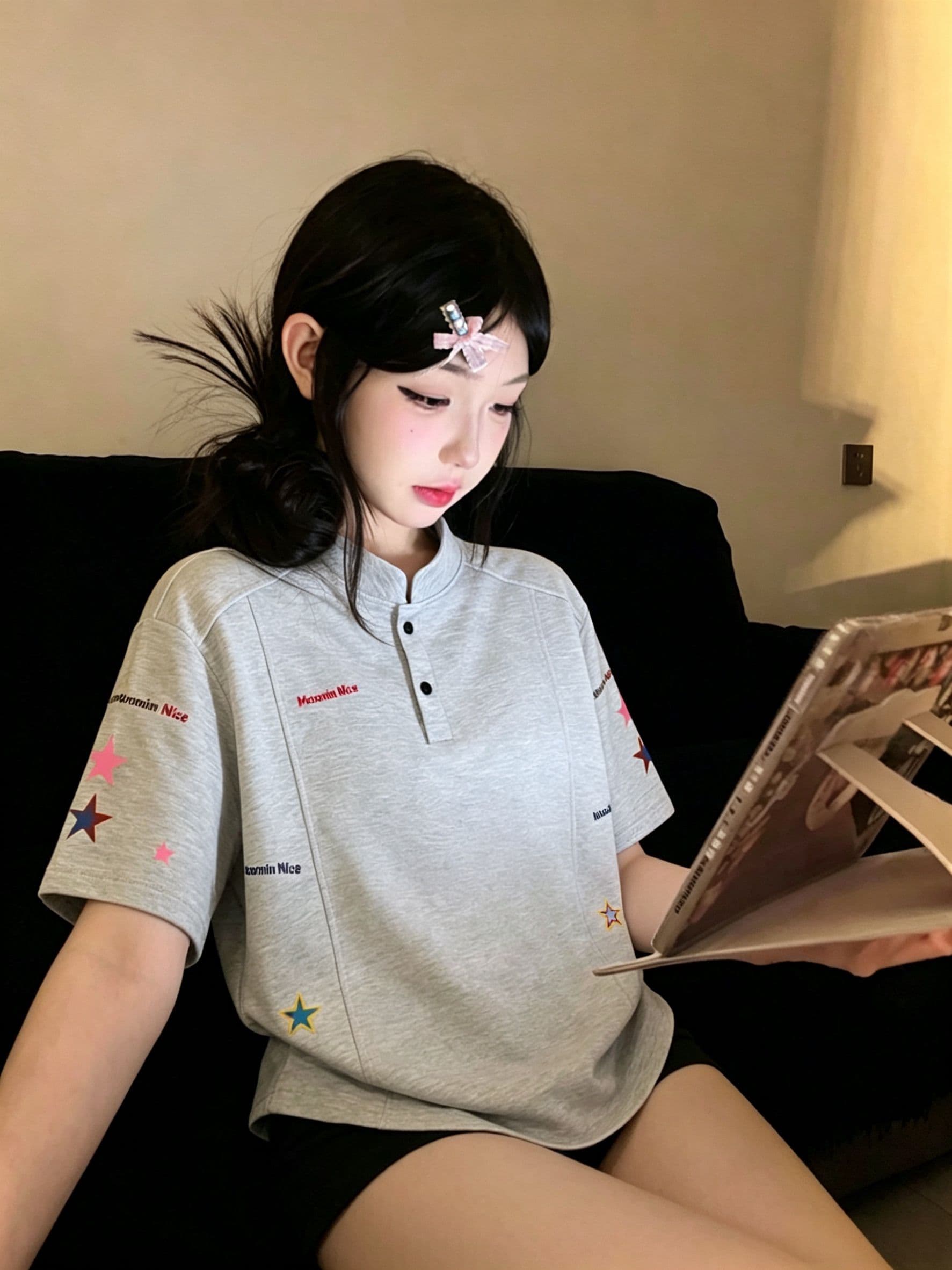 좋은 품질 원본 솜씨 인쇄 지출 개체 같은 단락 50 면 45 폴리 에스터 5 암모니아 Lun 반팔 티셔츠 이미지 2