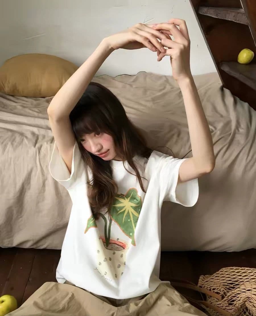 미니멀리즘 디자인 센스 루즈핏 반팔 티셔츠 여성 여름 새로운 느긋한 바람 품격 캐주얼 다용도 맨위 상세 이미지 2