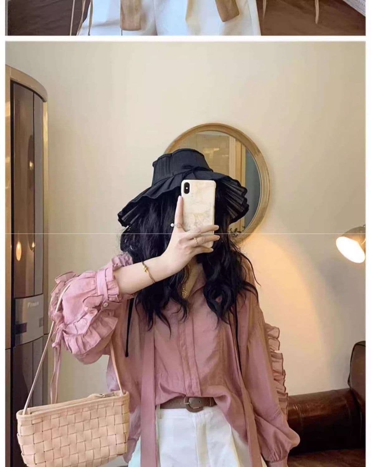 카키 색 워크웨어 반바지 여성 여름 얇은 스타일 루즈핏 한 마디 넓은 다리 바지 하이웨이스트 레트로 5 점 순면 바지 상세 이미지 12