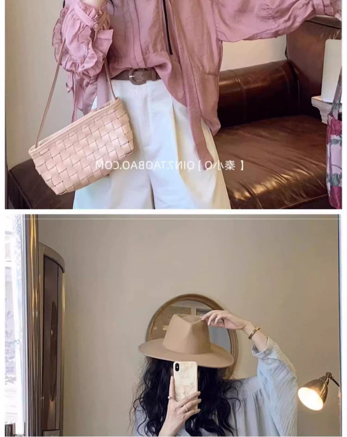 카키 색 워크웨어 반바지 여성 여름 얇은 스타일 루즈핏 한 마디 넓은 다리 바지 하이웨이스트 레트로 5 점 순면 바지 상세 이미지 14