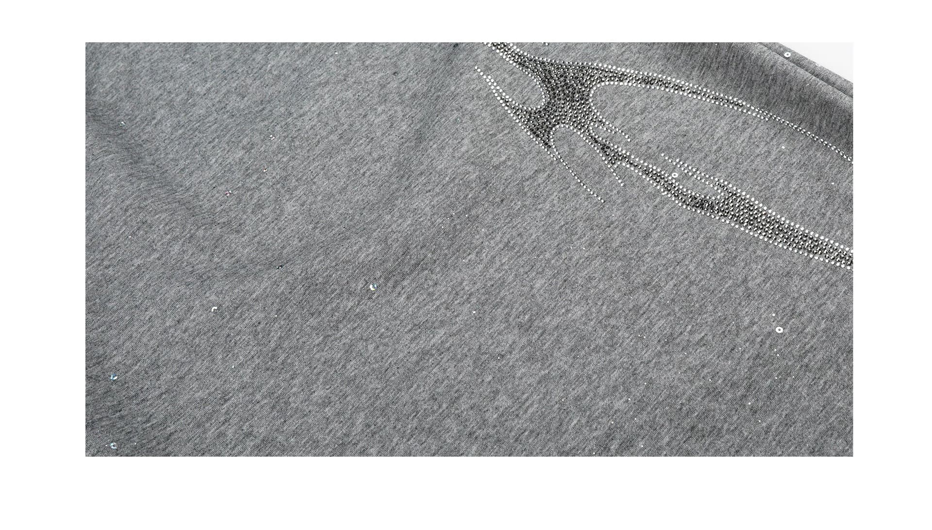 남자 바 면 플래시 조각 핫픽스 무거운 작업 불꽃 핫픽스 Gypsophila 모통이 칼 웨이 바지 재즈 댄스 루즈핏 와이드 레그 팬츠 상세 이미지 4