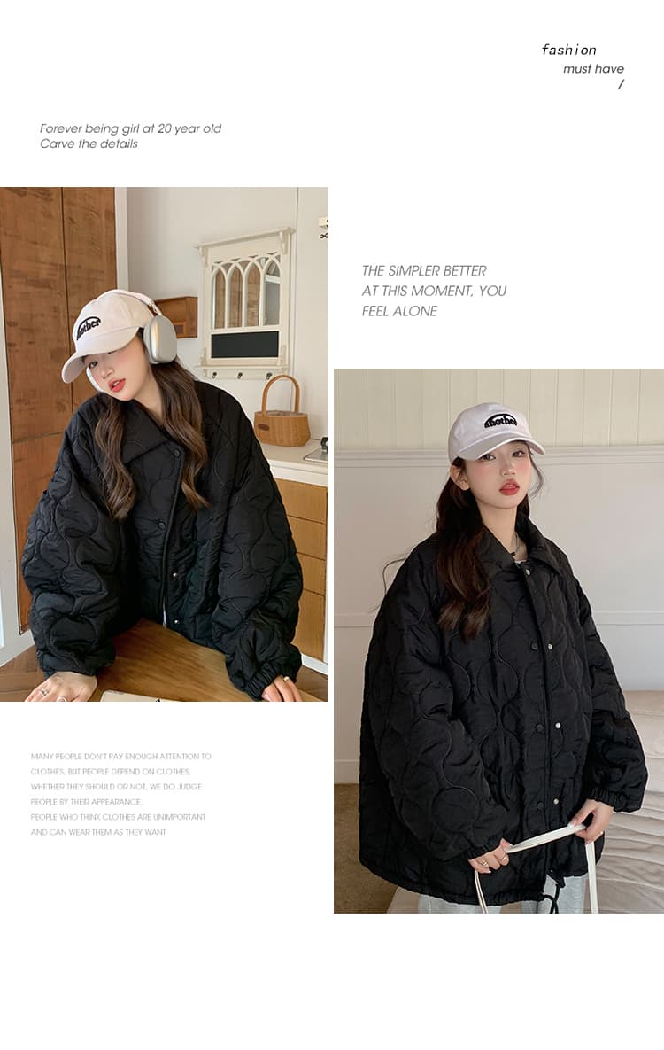 실사 도파민 색상 링 그리드 면 의류 여성 새로운 레트로 재킷 패딩 재킷 루즈핏 인사이드 바닥 양털 한국 스타일 상세 이미지 61
