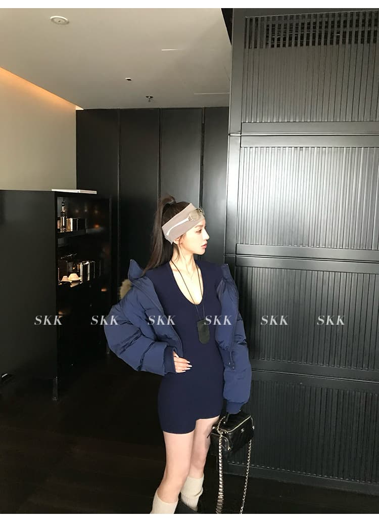 후드 큰 모피 칼라 아래 면화 의류 여성 2026 년 겨울 새로운 두꺼운 쇼트 스타일 다용도 면 옷 작은 키 재킷 상세 이미지 35