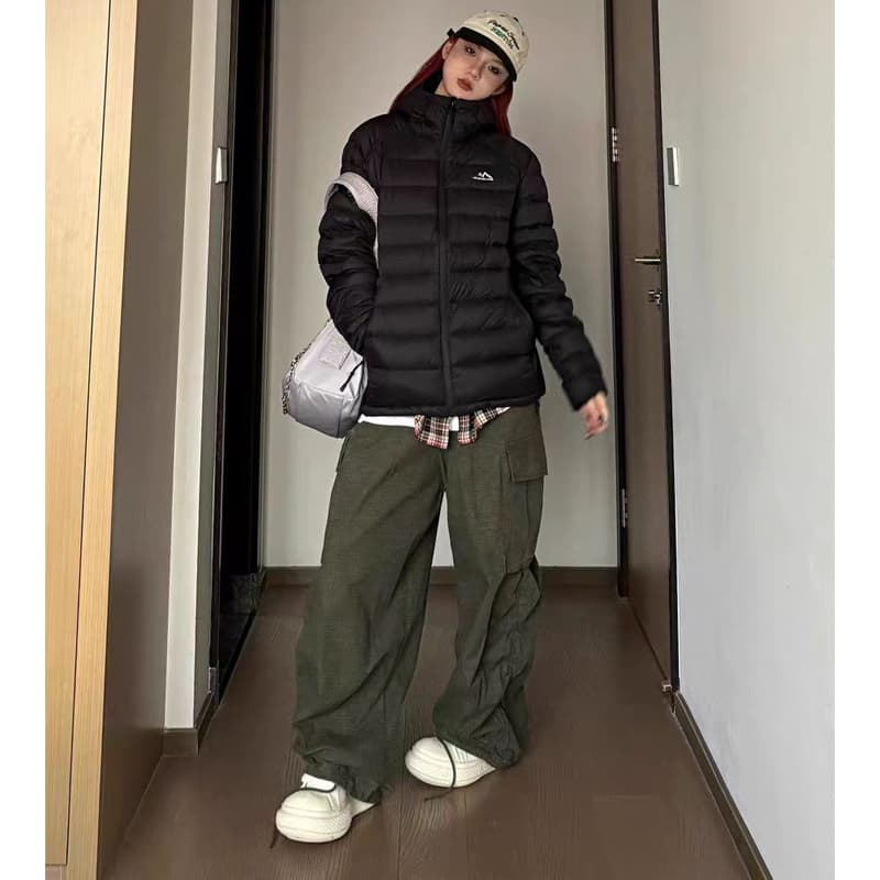 아래 면화 의류 여성 겨울 2026 새로운 얇고 가벼운 후드 작은 목화 진딧물 한국 스타일 루즈핏 패션 보온 면 옷 재킷 이미지 5