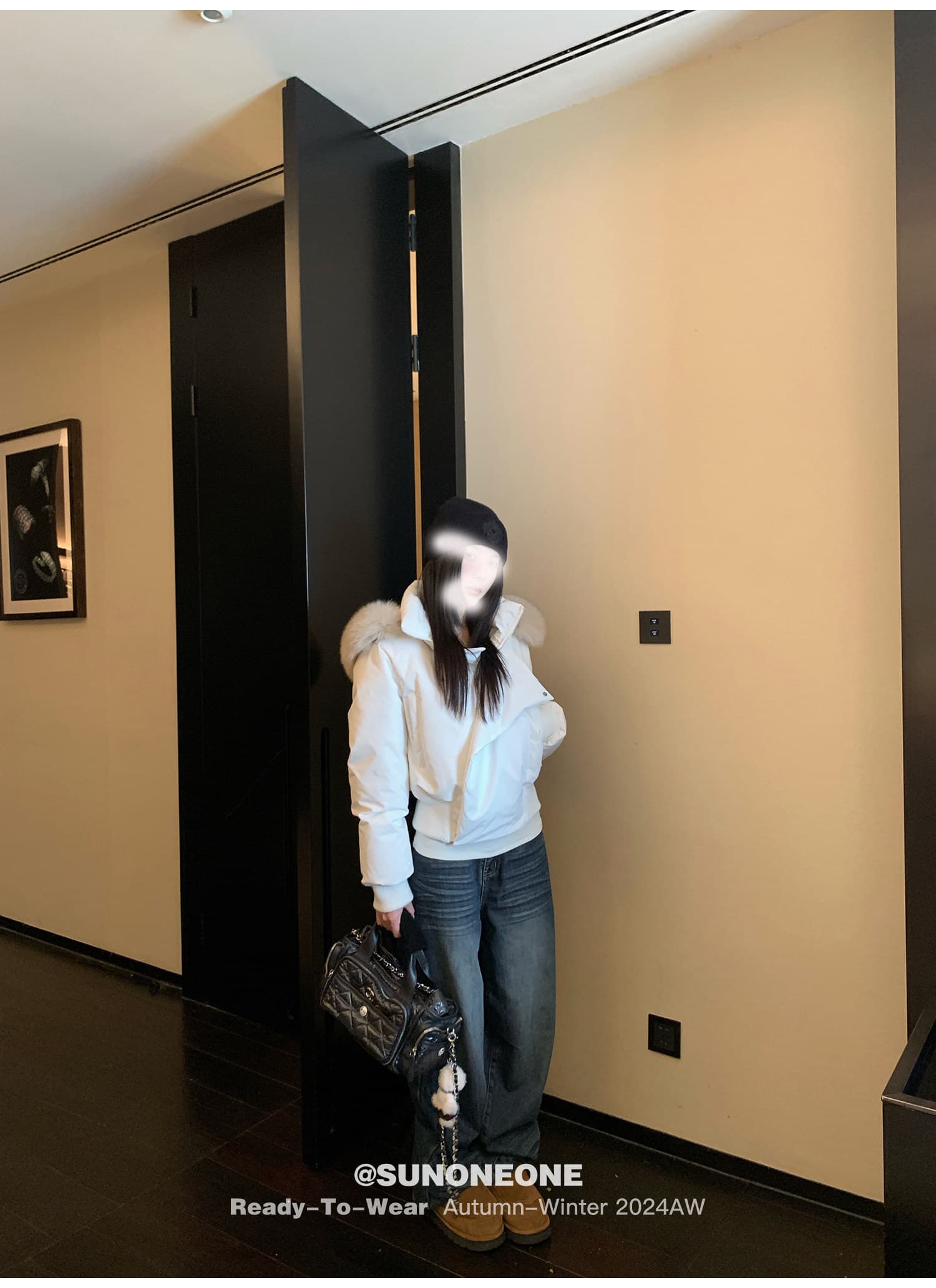 블루스 순간 여우 모피 칼라 쇼트 스타일 자이언트 잘 생긴 다운 재킷 여성 머저리 작은 키 재킷 새로운 코튼 자켓 상세 이미지 4