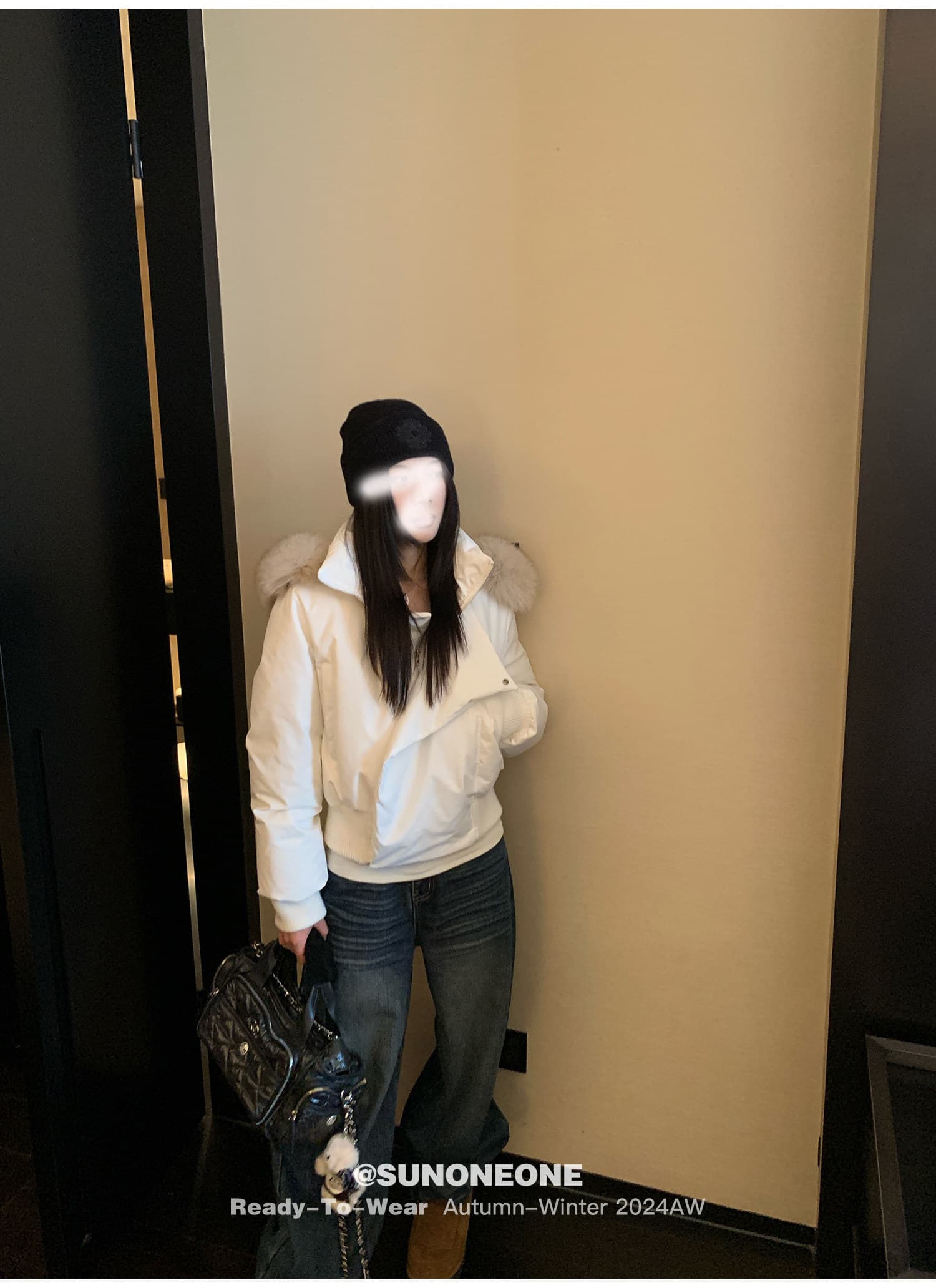 블루스 순간 여우 모피 칼라 쇼트 스타일 자이언트 잘 생긴 다운 재킷 여성 머저리 작은 키 재킷 새로운 코튼 자켓 상세 이미지 5