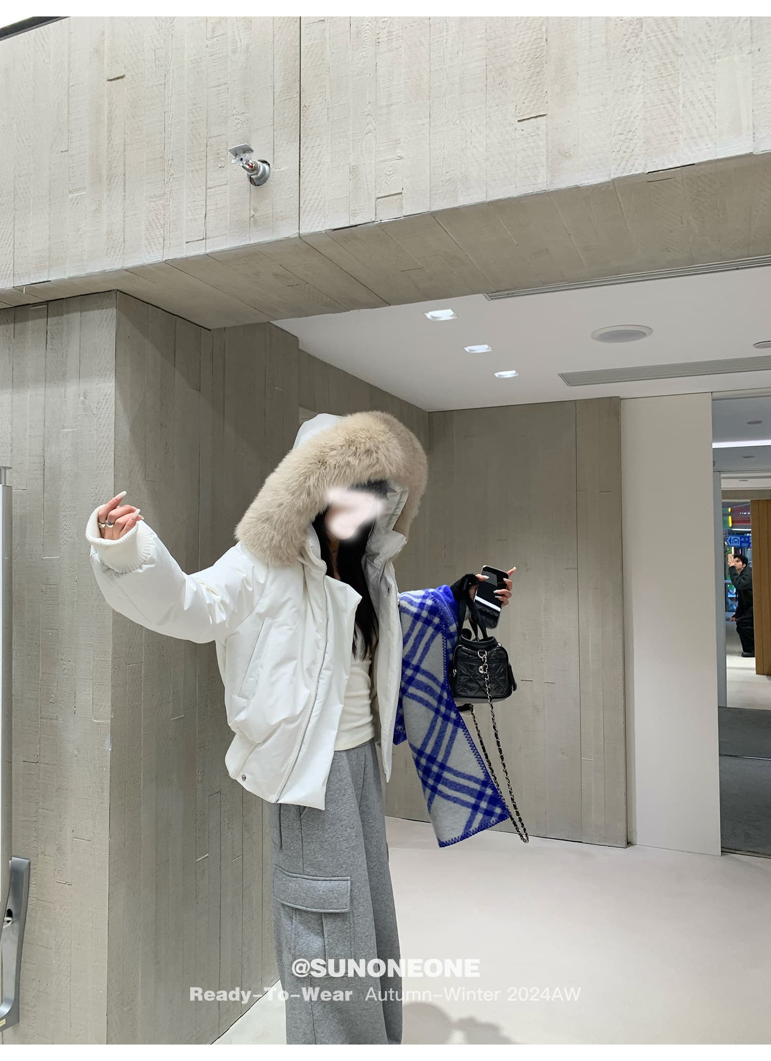 블루스 순간 여우 모피 칼라 쇼트 스타일 자이언트 잘 생긴 다운 재킷 여성 머저리 작은 키 재킷 새로운 코튼 자켓 상세 이미지 19