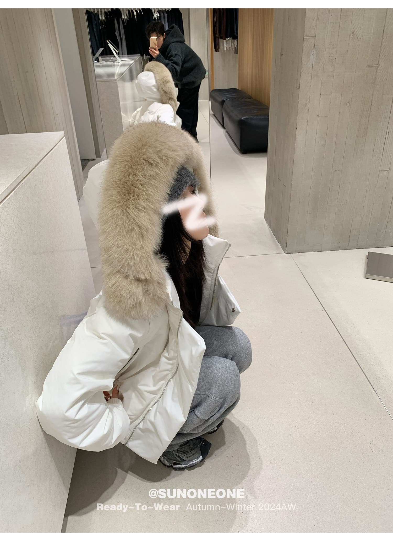 블루스 순간 여우 모피 칼라 쇼트 스타일 자이언트 잘 생긴 다운 재킷 여성 머저리 작은 키 재킷 새로운 코튼 자켓 상세 이미지 22