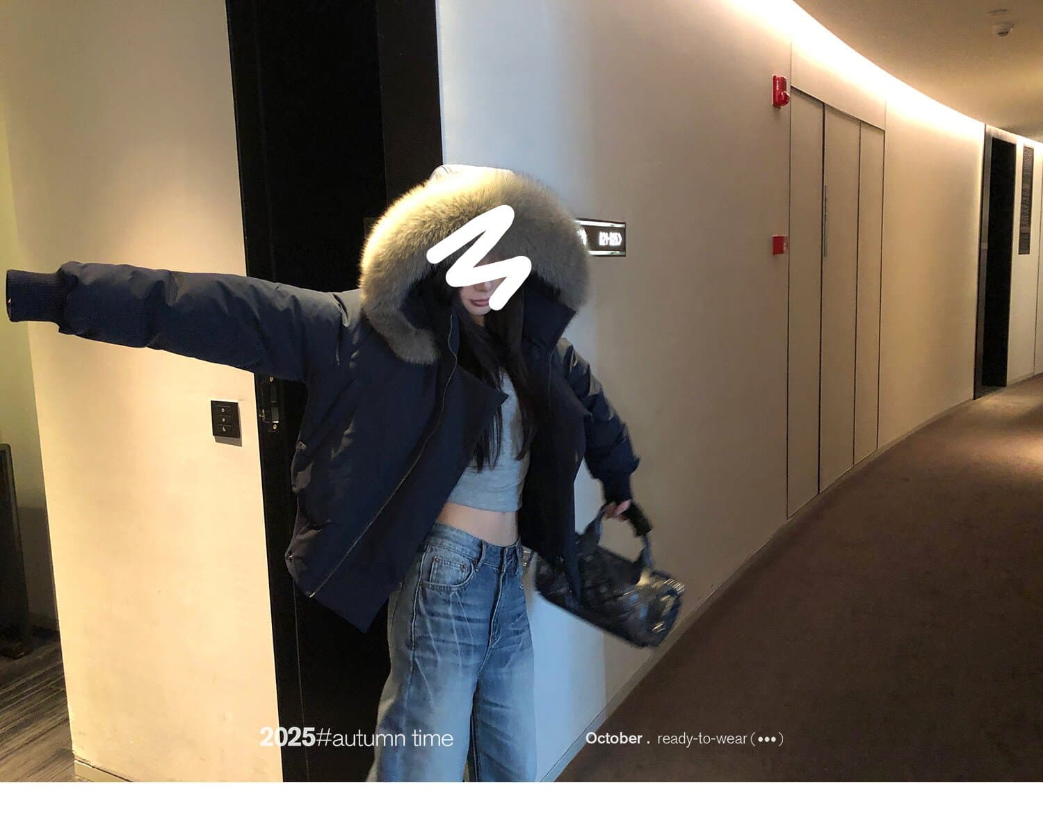 블루스 순간 여우 모피 칼라 쇼트 스타일 자이언트 잘 생긴 다운 재킷 여성 머저리 작은 키 재킷 새로운 코튼 자켓 상세 이미지 27