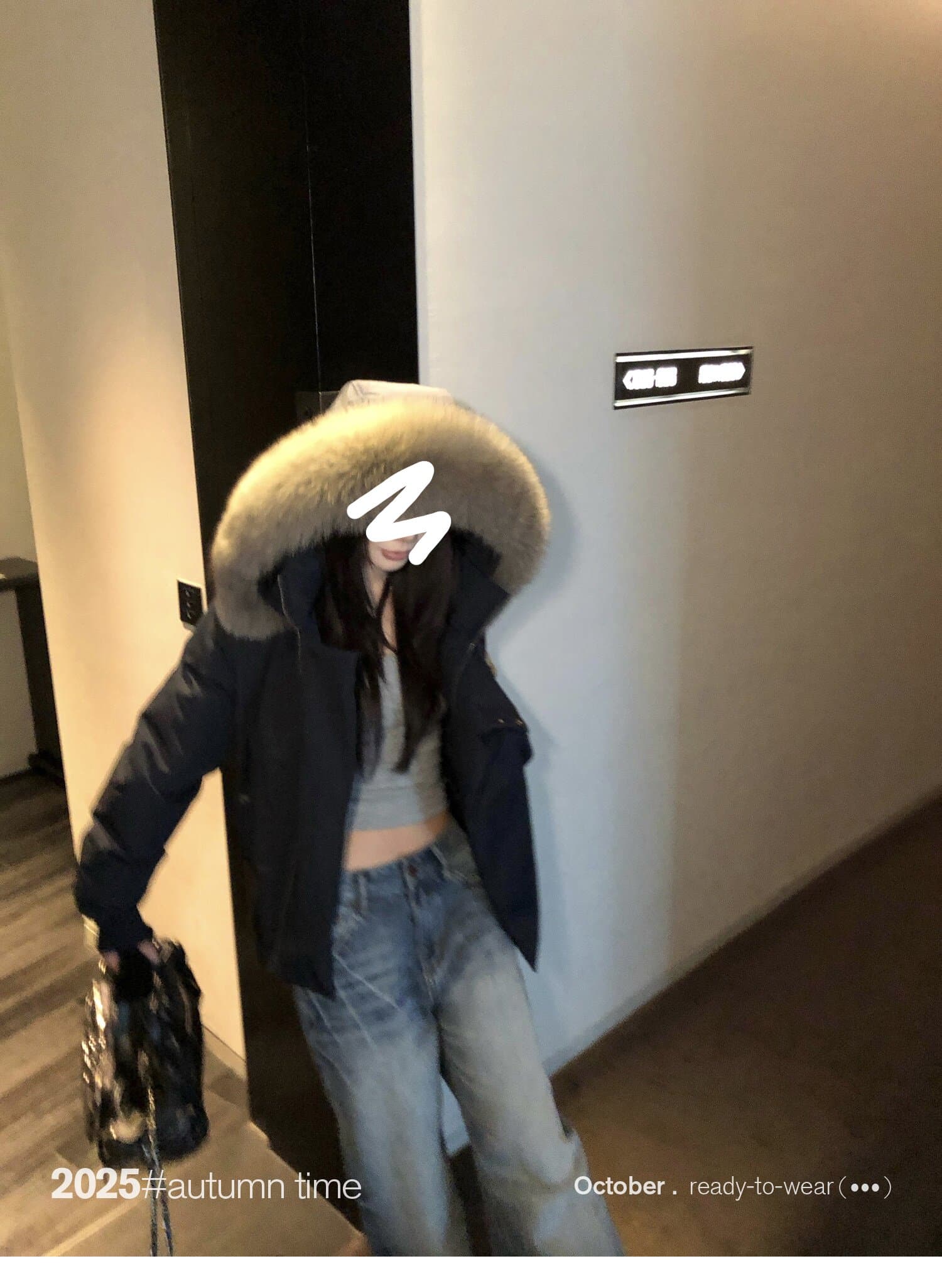 블루스 순간 여우 모피 칼라 쇼트 스타일 자이언트 잘 생긴 다운 재킷 여성 머저리 작은 키 재킷 새로운 코튼 자켓 상세 이미지 29