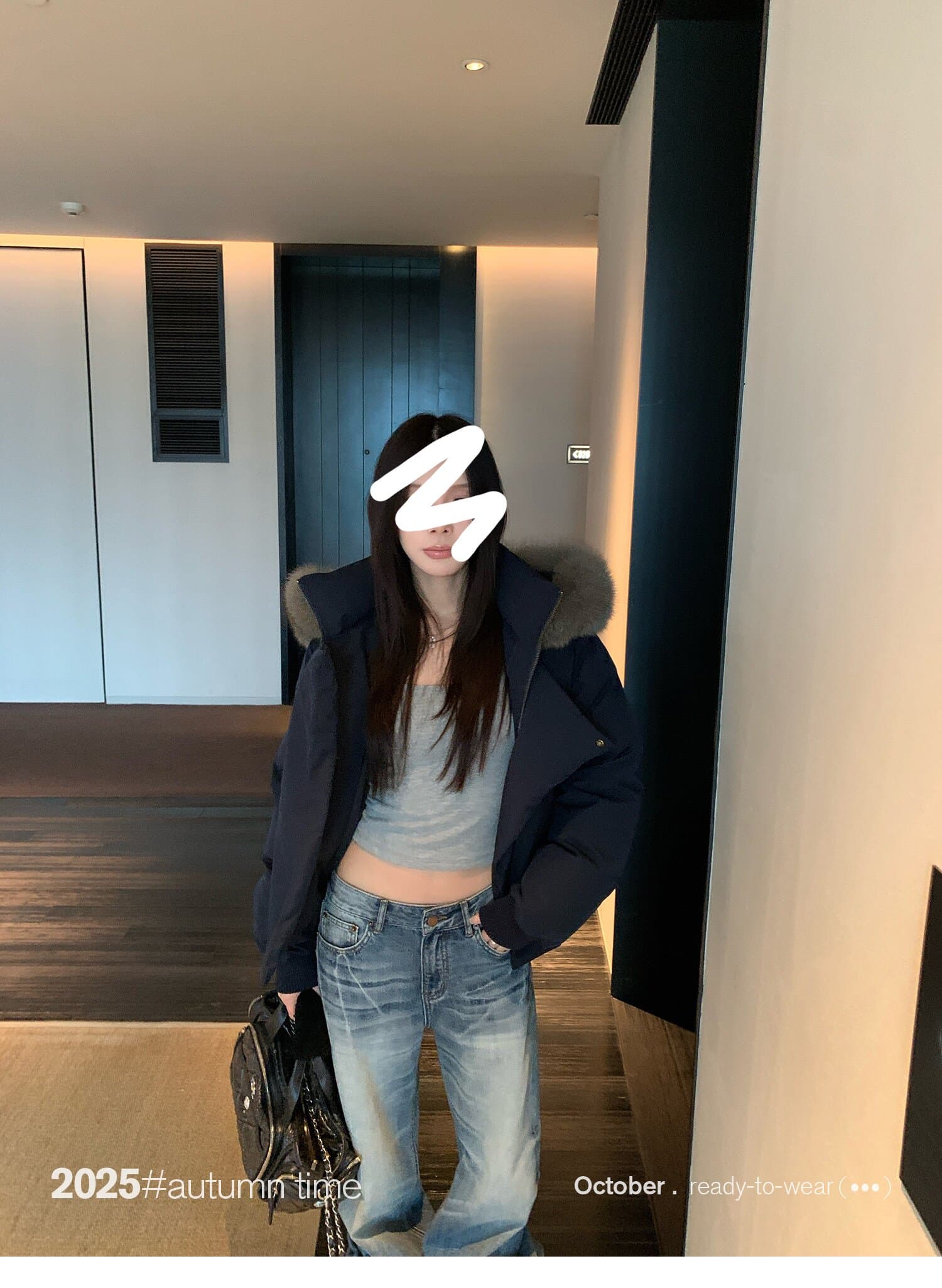 블루스 순간 여우 모피 칼라 쇼트 스타일 자이언트 잘 생긴 다운 재킷 여성 머저리 작은 키 재킷 새로운 코튼 자켓 상세 이미지 32