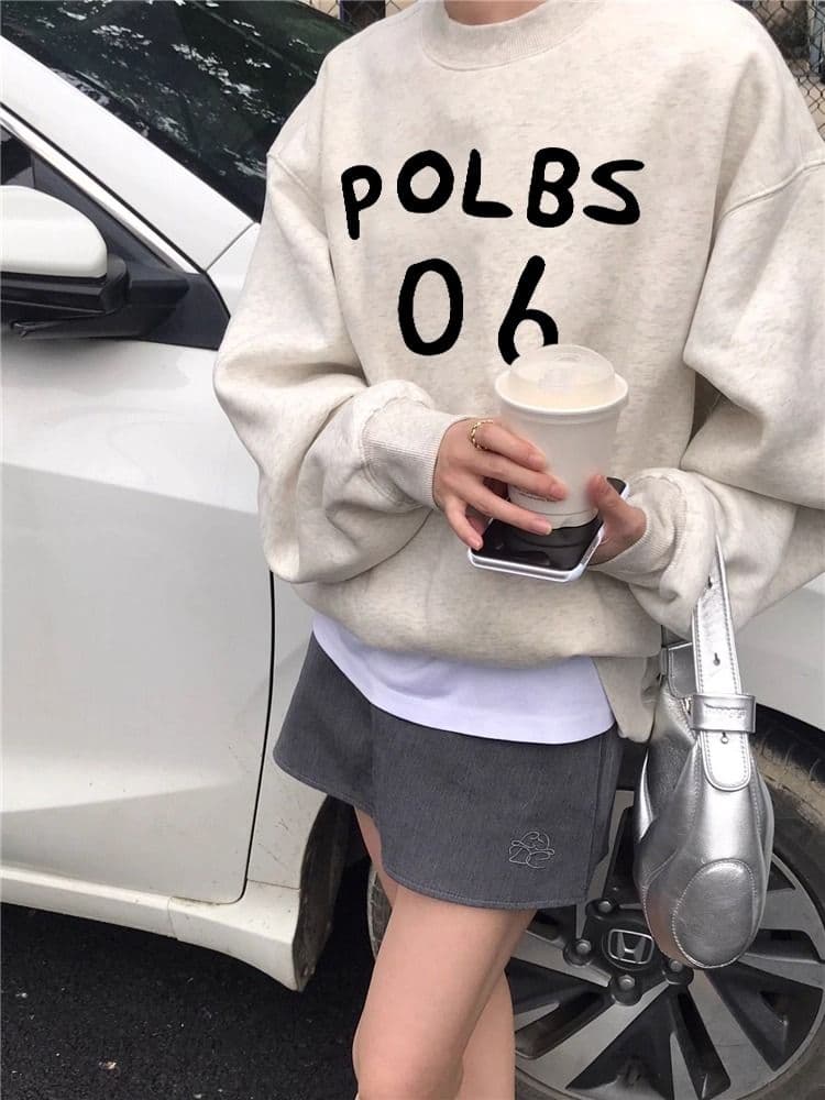 2026 한국 스타일 새로운 가을 겨울 의류 맨위 oversize 라운드 넥 후드티 트렌디 ins 여성