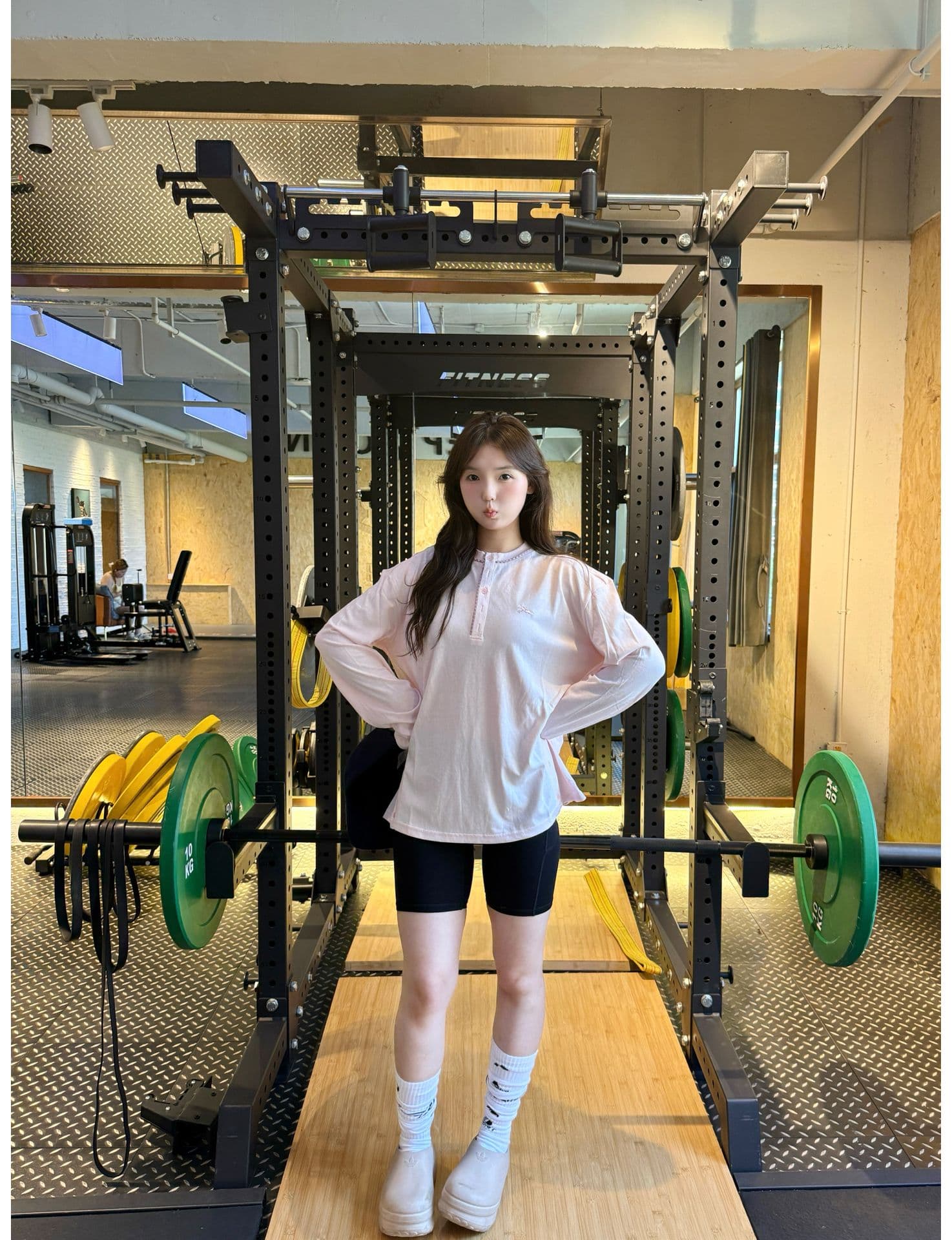 원본 솜씨 순면 220 그램 한국 스타일 새로운 다용도 캐주얼 맨위 긴팔 티셔츠 여성 이미지 4
