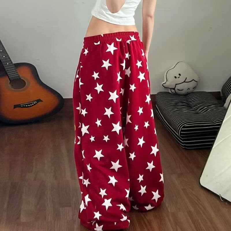 새로운 하라주쿠 일본식 품격 트렌드 ins 새로운 캐주얼 바지 별 바지 웨이 바지 미니멀리즘 문예 상세 이미지 9