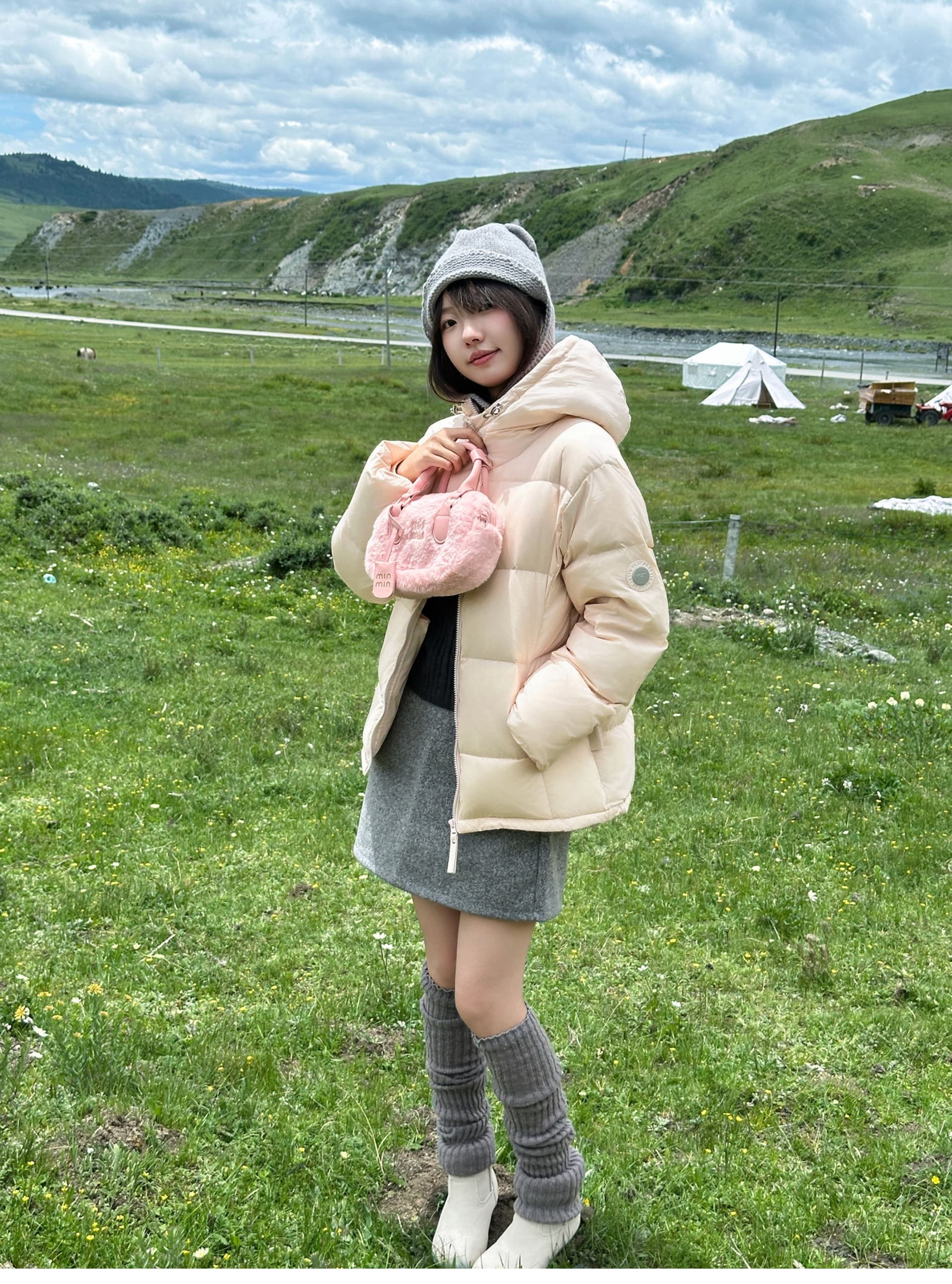 흑연 알켄 보온 2026 겨울 작은 키 다운 코트 면 의류 여성 코트 두꺼운 학생 패딩 재킷 목화 진딧물 상세 이미지 16