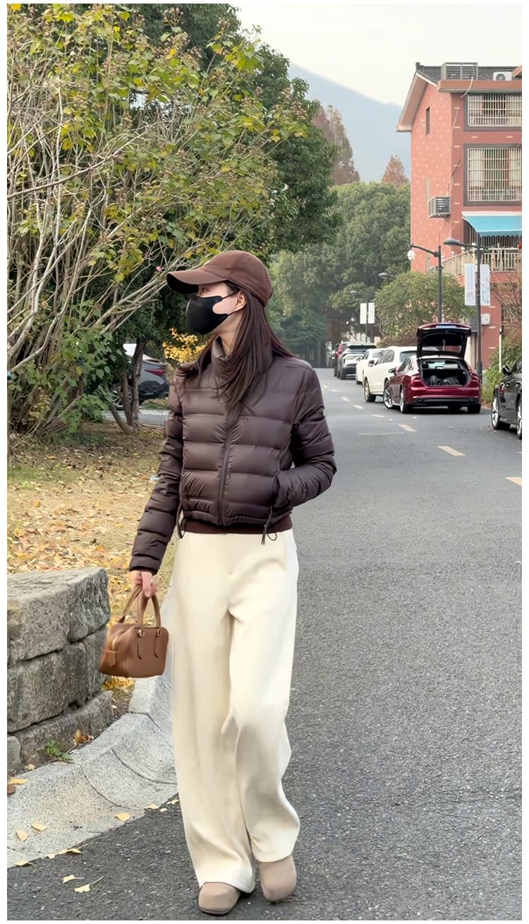 켄 콩 바람 쇼트 스타일 새로운 허리 수축 아래 면화 의류 여성 루즈핏 두꺼운 스탠드 칼라 작은 키 패딩 재킷 ins 트렌디 상세 이미지 12